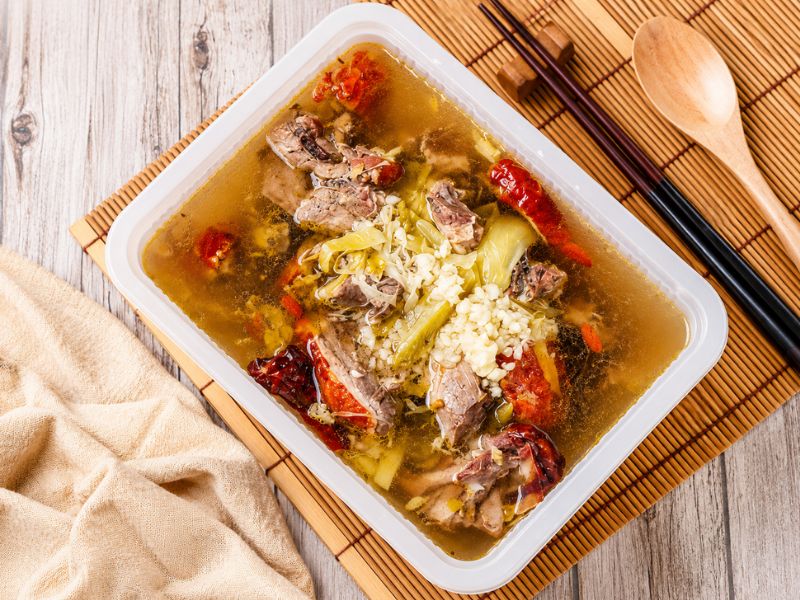 酸菜鴨架湯 (一鴨一吃)